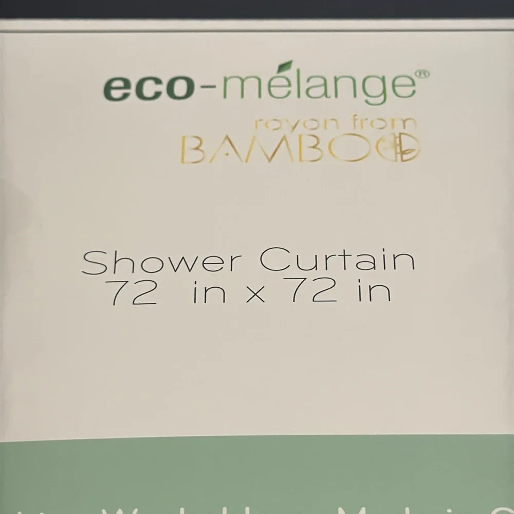 Eco-mélange Bamboo Shower Curtain - Waterless Coloring - Sustainable Fibers